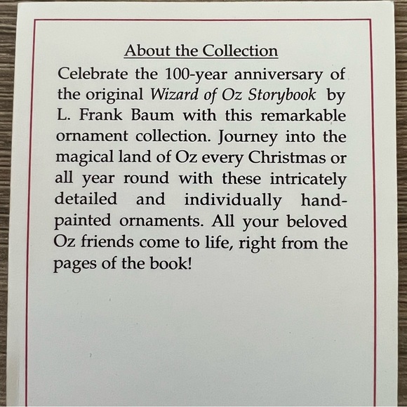 Set of 6 “The Wizard of Oz Storybook” Ornaments - Picture 3 of 9